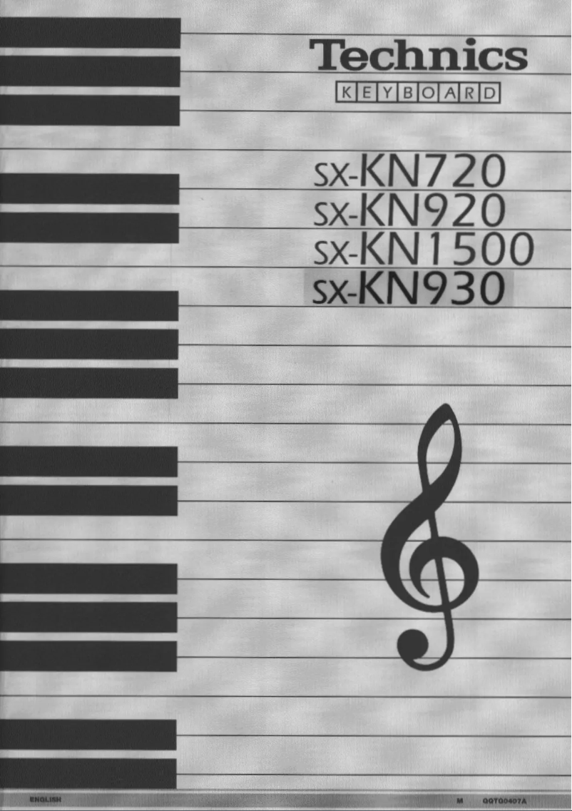 Image de la première page du manuel de l'appareil SX-KN930