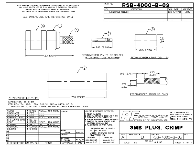 Page 1 de la notice Manuel utilisateur RF Elements RSB-4000-B-03