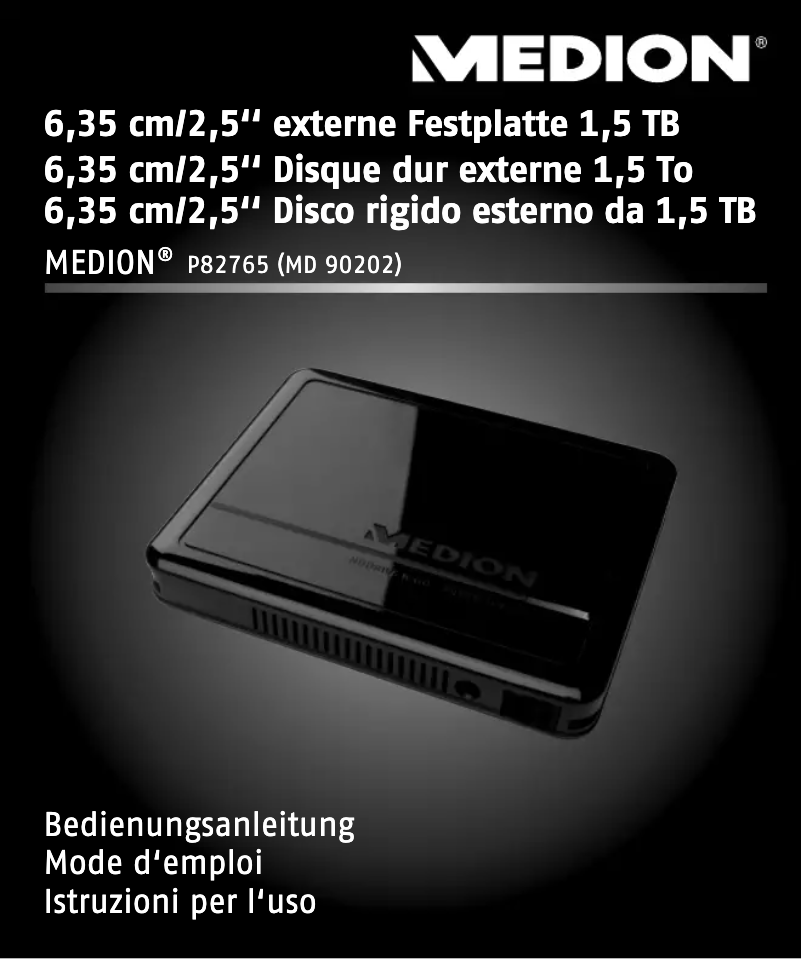 Page n°1 - Manuel utilisateur Medion P82765 (MD 90174)