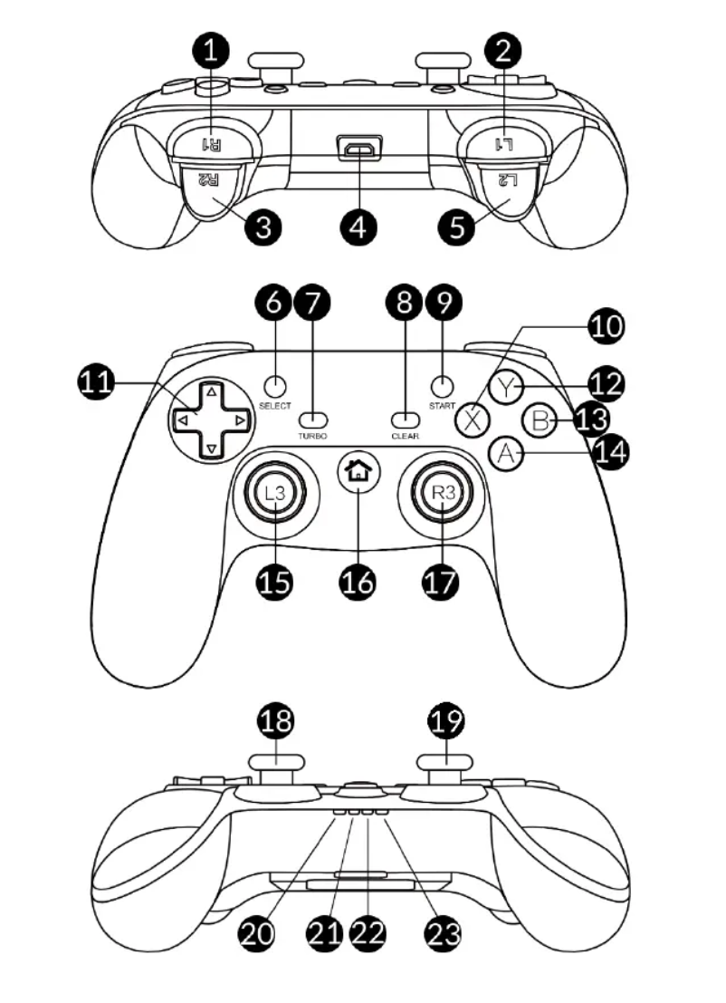 Page n°1 - Manuel utilisateur TechBite Flix Gamepad