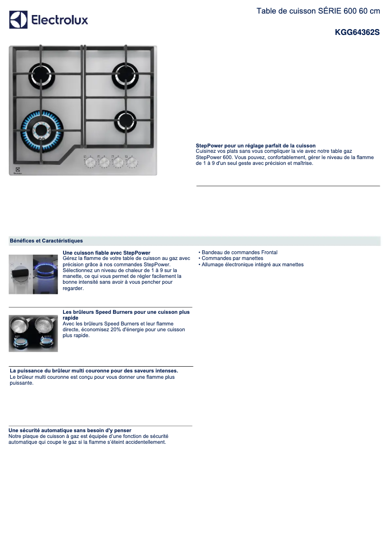 Image de la première page du manuel de l'appareil KGG64362S