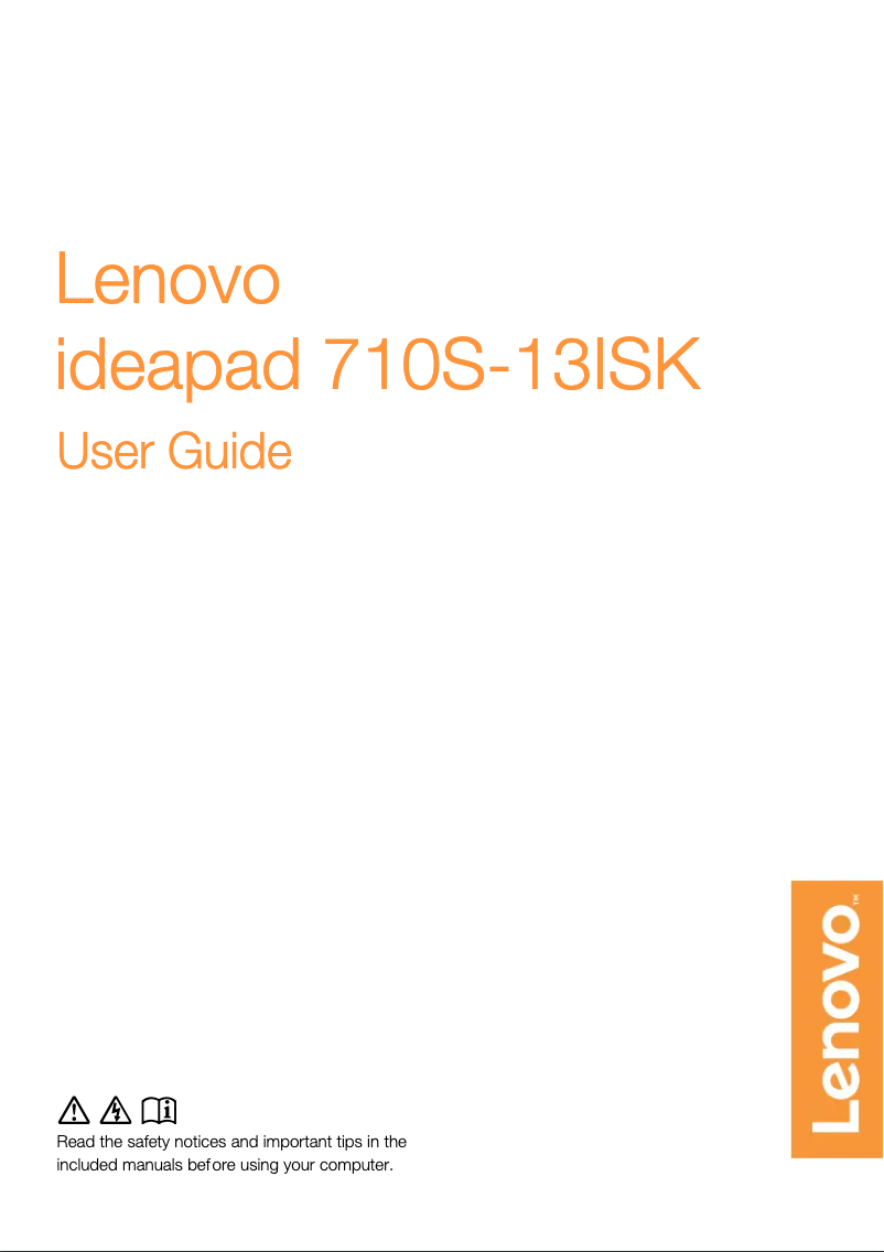 Page n°1 - Manuel utilisateur Lenovo IdeaPad 710S