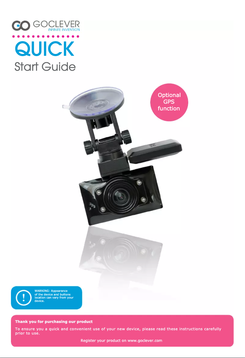 Page 1 de la notice Manuel utilisateur GoClever TITANIUM GPS