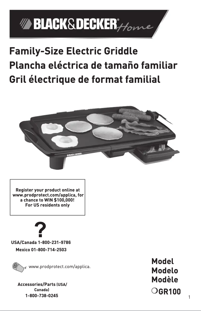 Image de la première page du manuel de l'appareil GR100