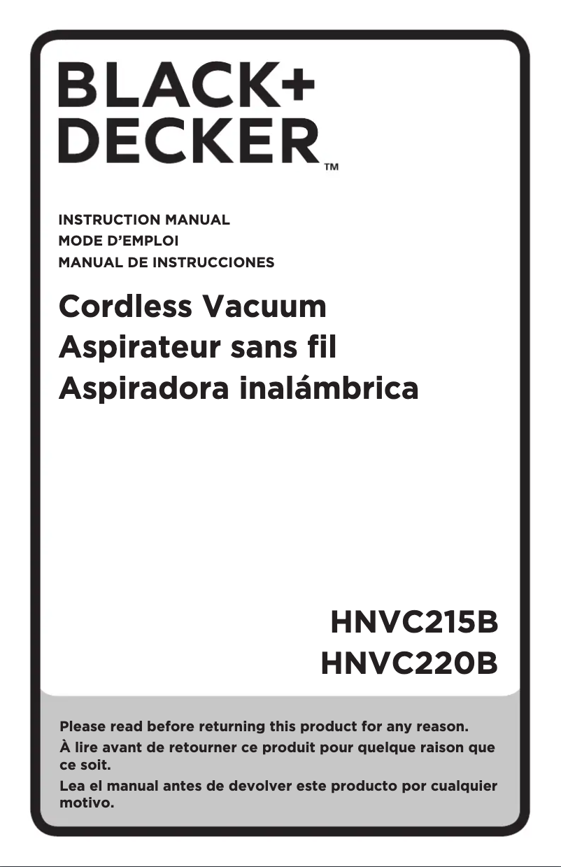 Image de la première page du manuel de l'appareil HNVC215B