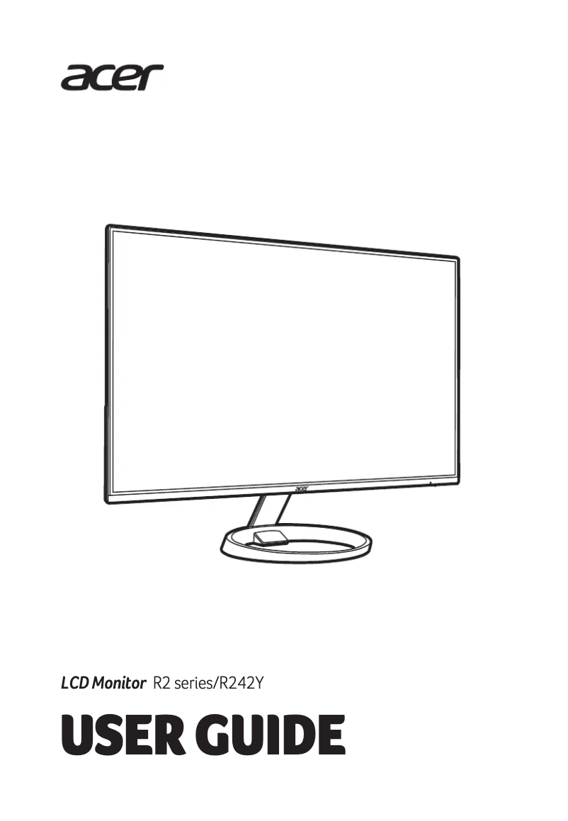 Page 1 de la notice Guide de démarrage rapide Acer R242YH