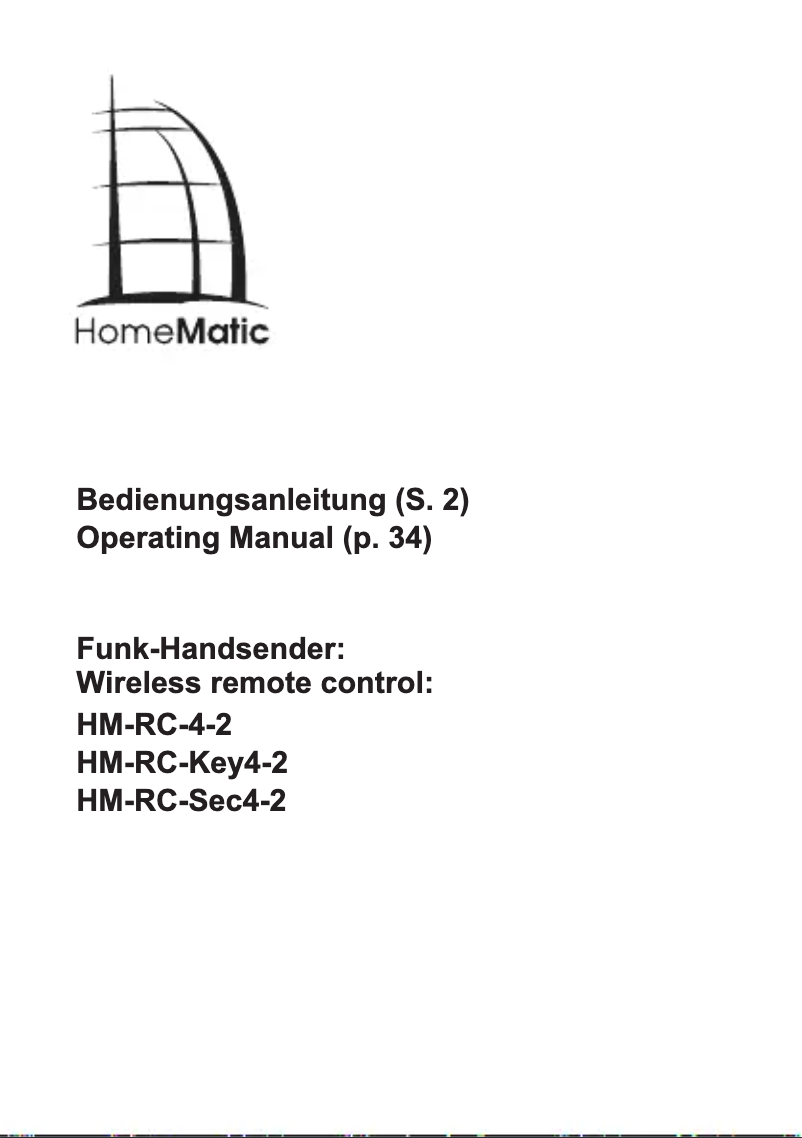 Página 1 del manual Manual de usuario Homematic IP HM-RC-4-3