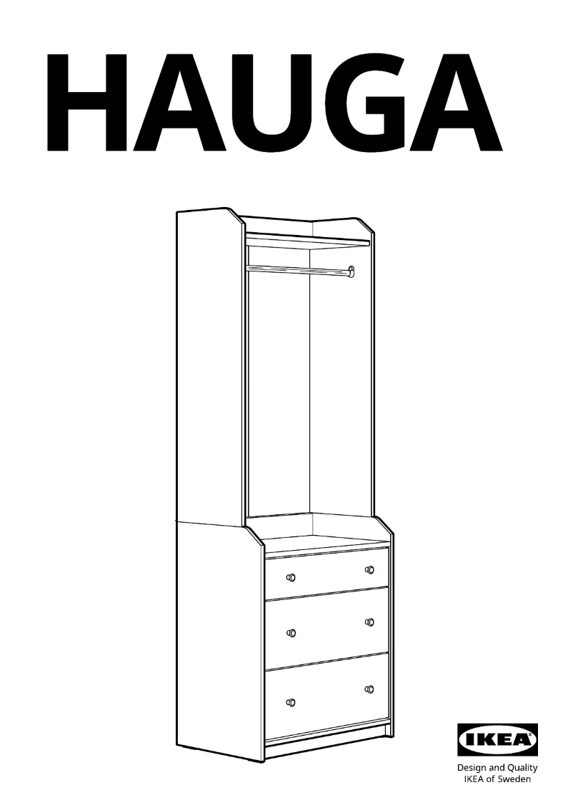 Page 1 de la notice Manuel utilisateur Ikea HAUGA 704.569.25
