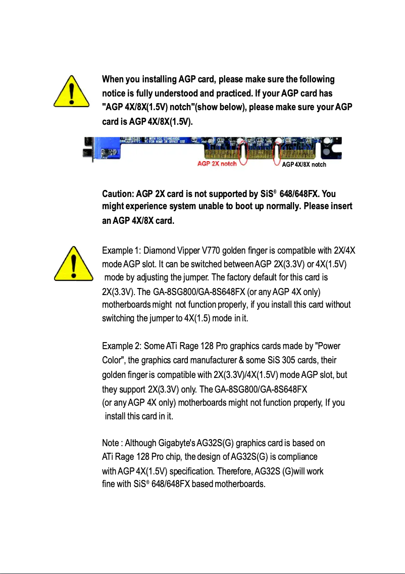 Page 1 de la notice Manuel utilisateur Gigabyte GA-8S648FX