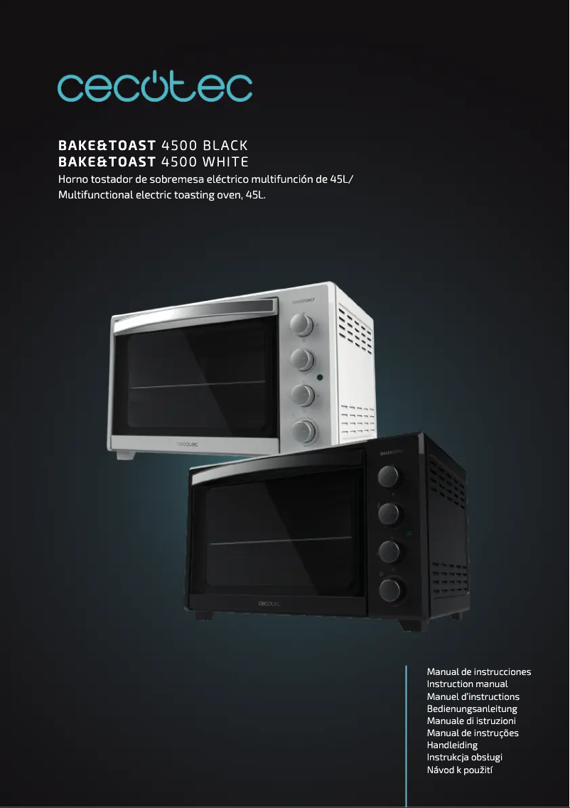 Page 1 de la notice Manuel utilisateur Cecotec Bake&Toast 4500
