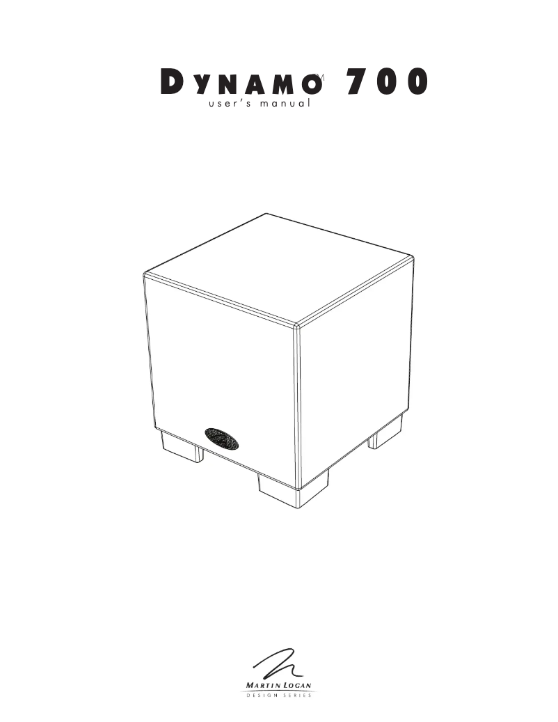 Image de la première page du manuel de l'appareil Dynamo 700