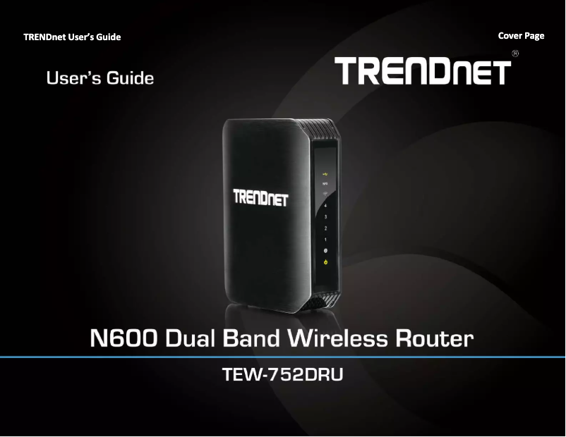 Page n°1 - Manuel utilisateur TRENDnet TEW-752DRU