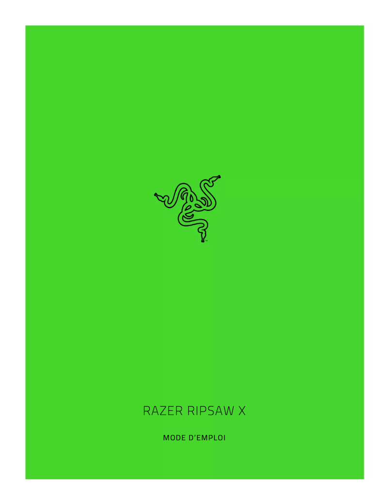 Page 1 de la notice Manuel utilisateur Razer Ripsaw X