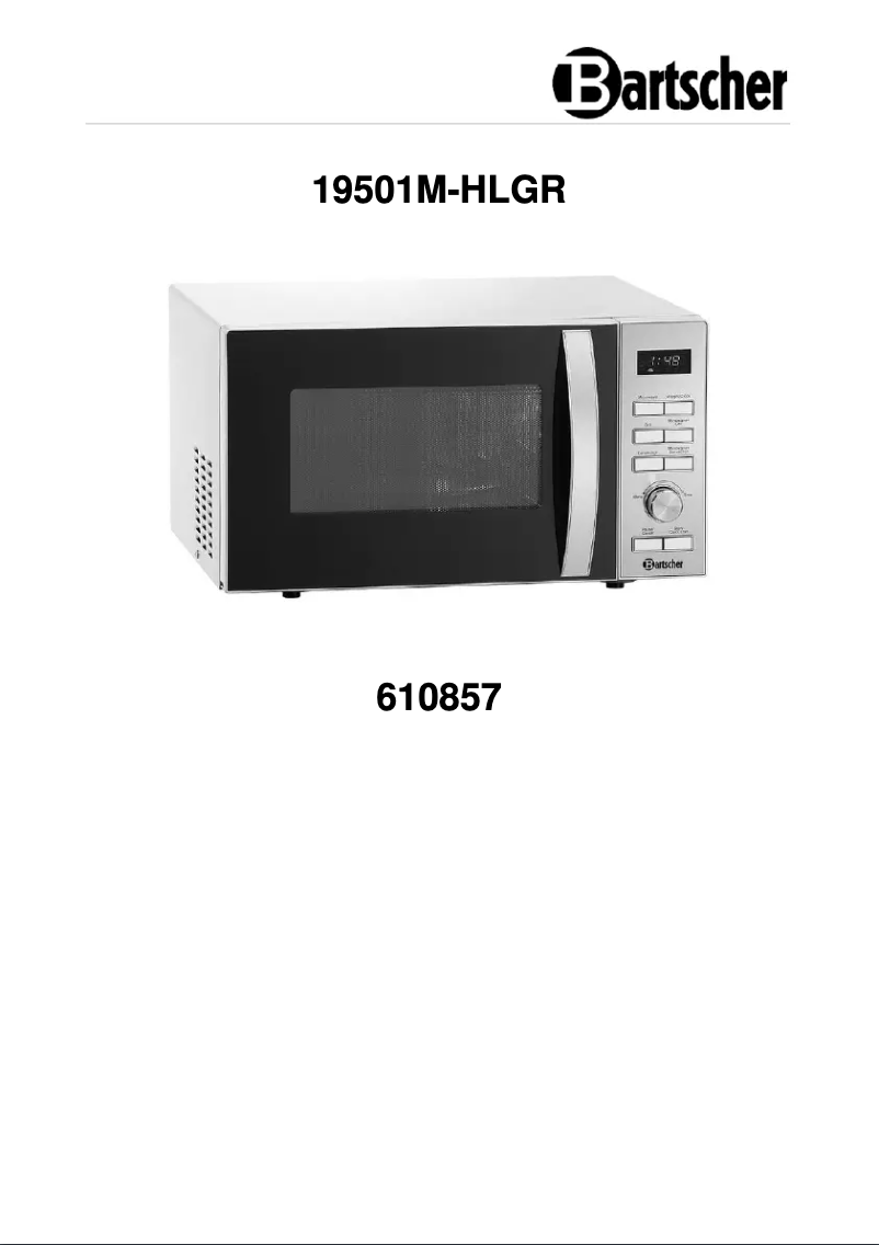 Image de la première page du manuel de l'appareil 19501M-HLGR