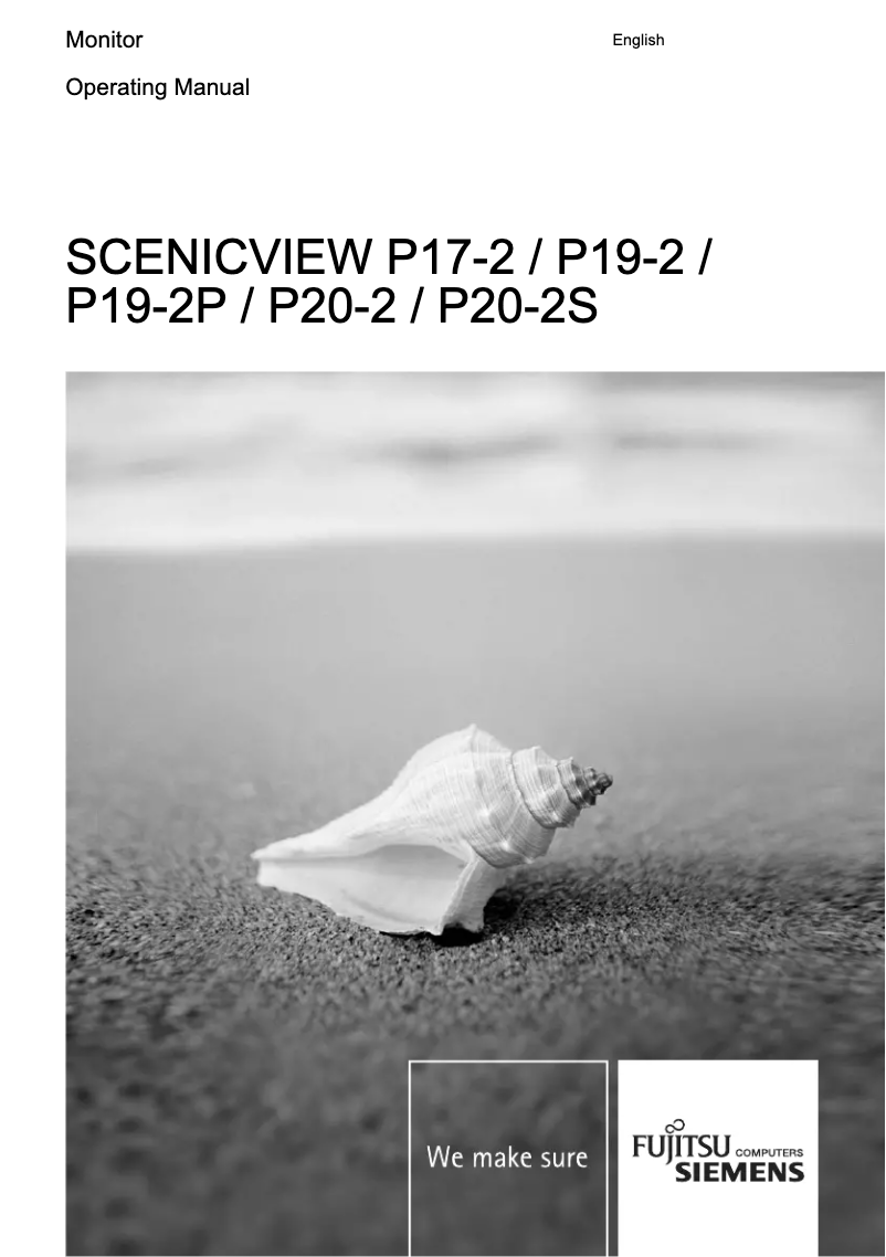 Page n°1 - Manuel utilisateur Fujitsu ScenicView P20-2