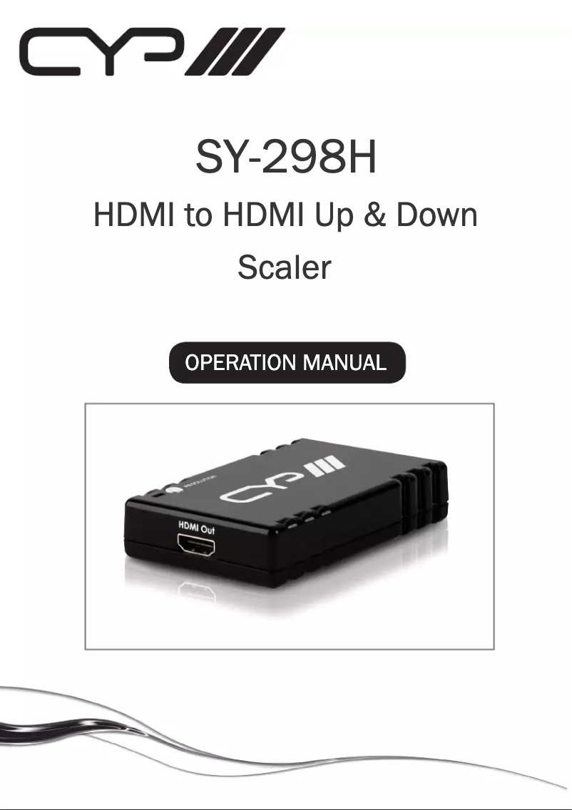 Page 1 de la notice Manuel utilisateur CYP SY-298H