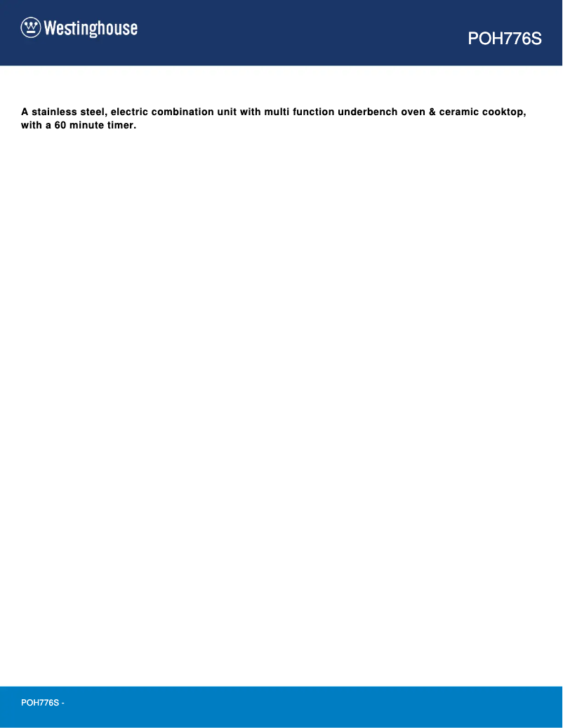 Image de la première page du manuel de l'appareil POH776S