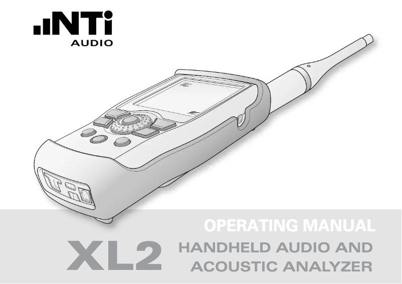 Page n°1 - Manuel utilisateur NTi Audio XL2