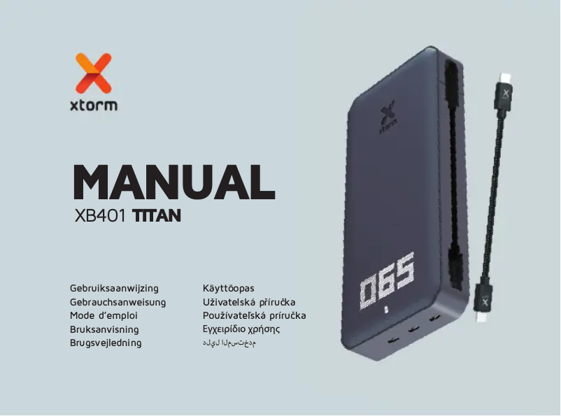 Page 1 de la notice Manuel utilisateur Xtorm XB401 Titan