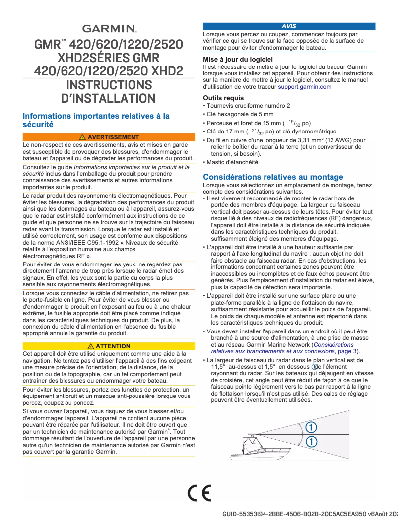 Image de la première page du manuel de l'appareil GMR 2526 xHD2