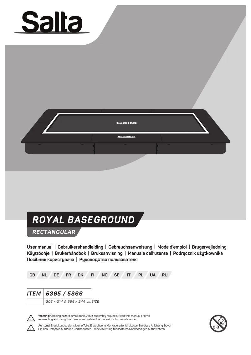 Page n°1 - Manuel utilisateur Salta Royal Baseground 5365