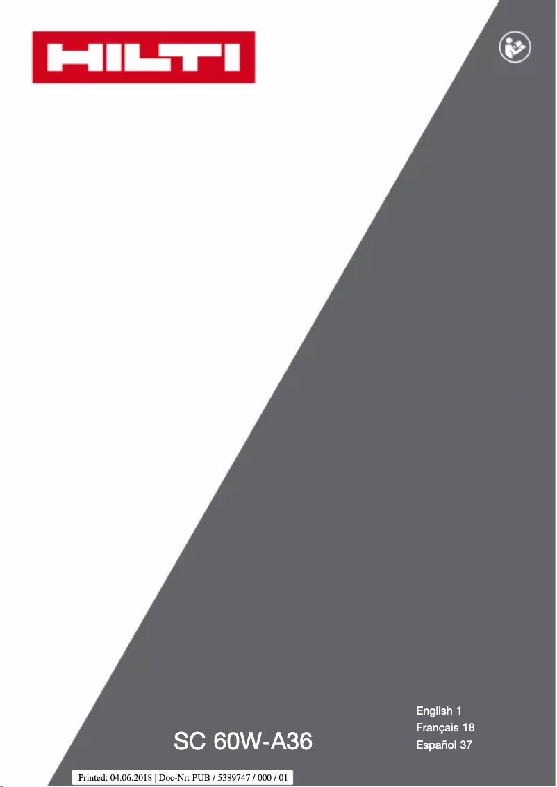 Image de la première page du manuel de l'appareil SC 60W-A36