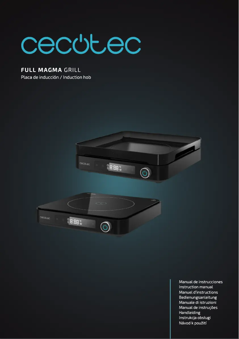 Page 1 de la notice Manuel utilisateur Cecotec Full Magma Grill