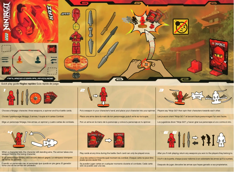Page 1 de la notice Manuel utilisateur Lego Ninjago 2111