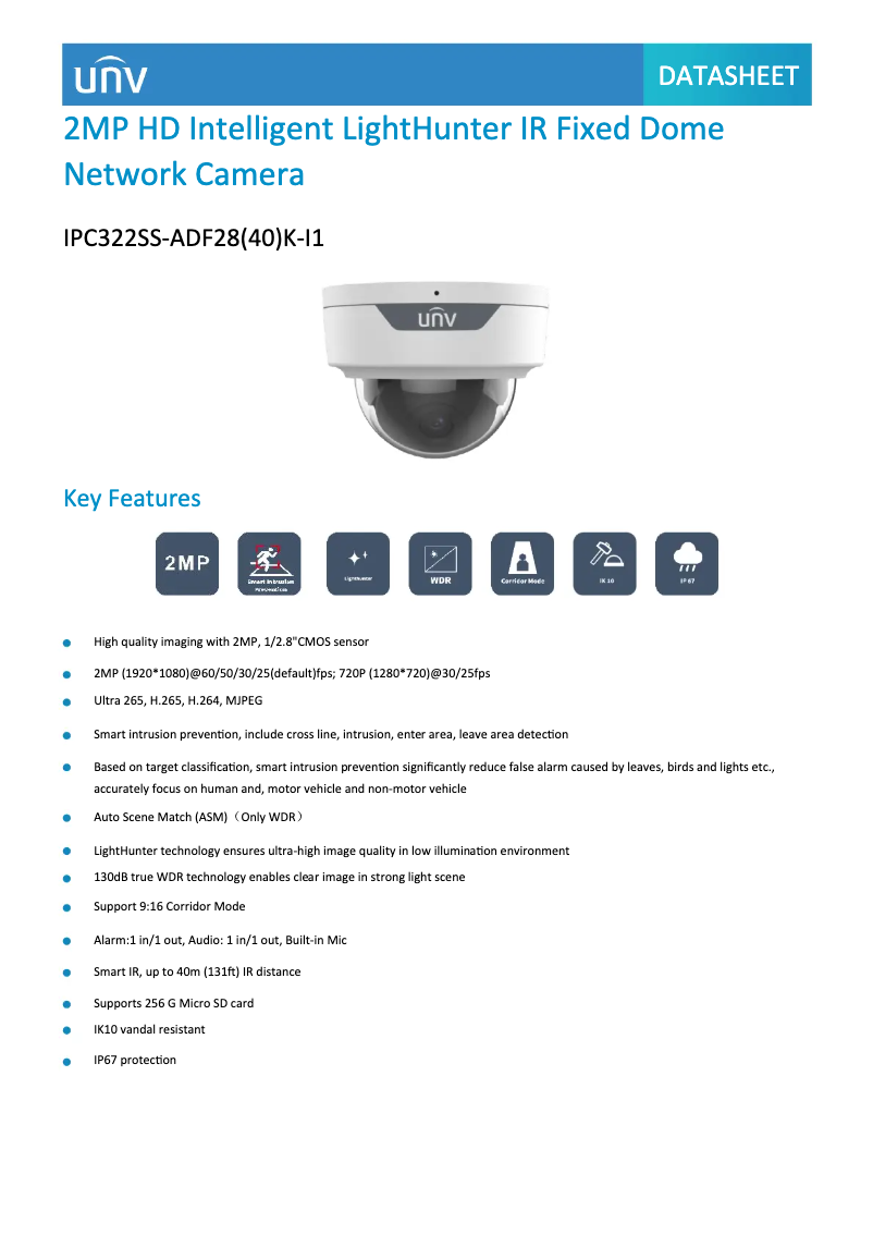 Image de la première page du manuel de l'appareil IPC322SS-ADF28(40)K-I1