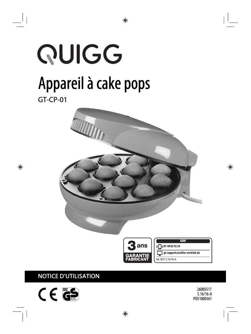 Image de la première page du manuel de l'appareil GT-CP-01