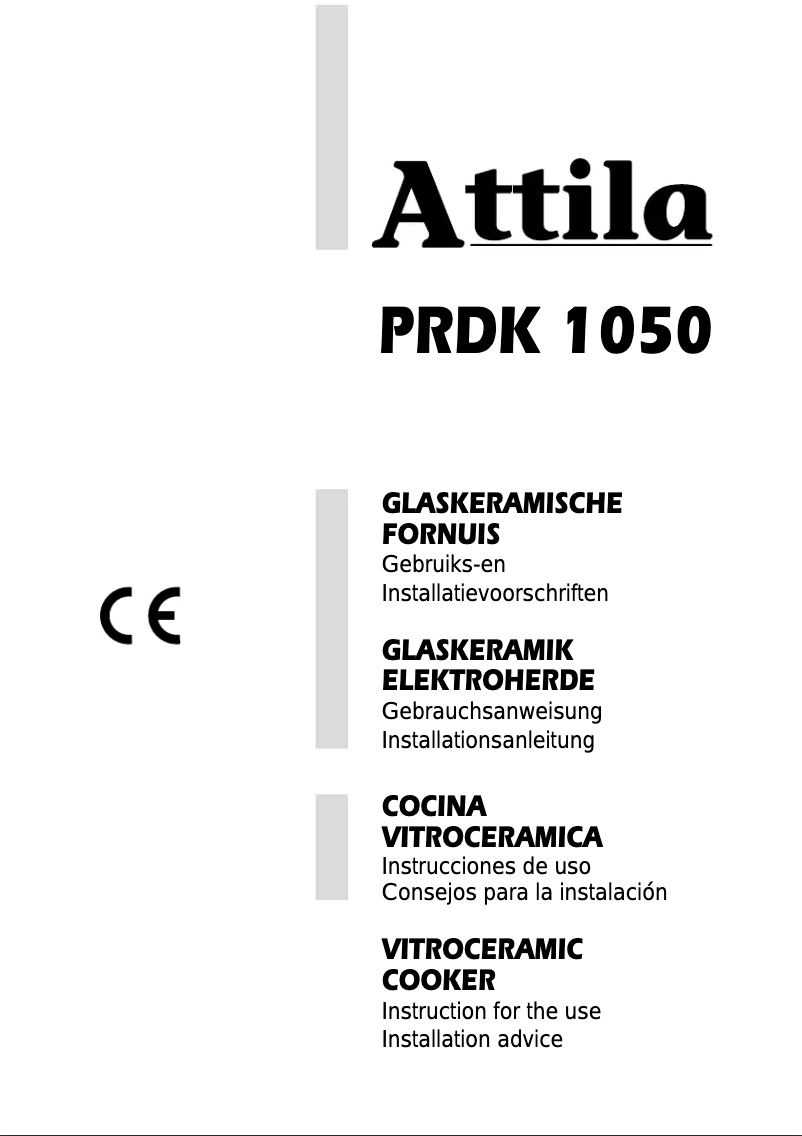 Image de la première page du manuel de l'appareil PRDK-1050
