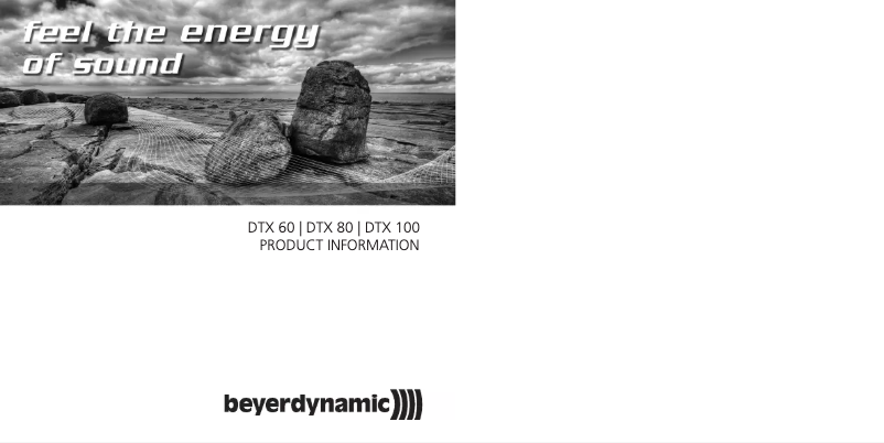 Page n°1 - Manuel utilisateur Beyerdynamic DTX 100