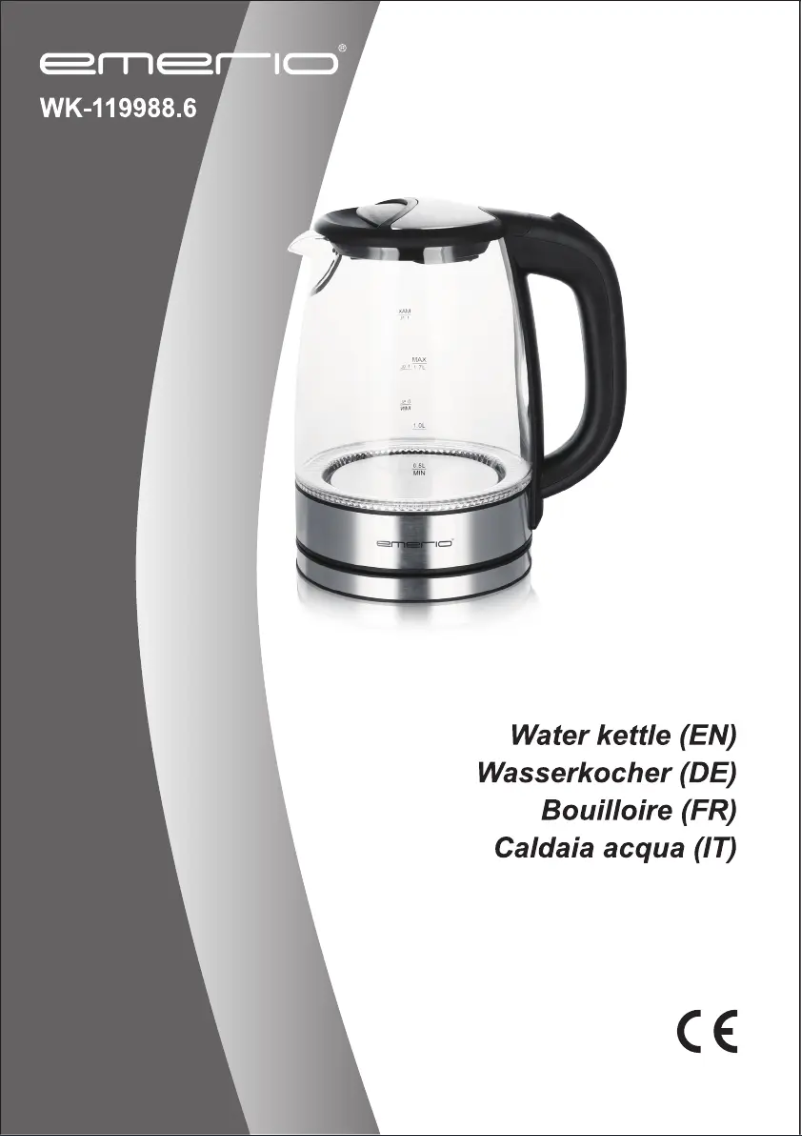 Page 1 de la notice Manuel utilisateur Emerio WK-119988.6