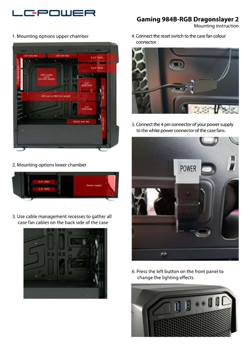 Page n°1 - Manuel utilisateur LC-Power Gaming 984B-RGB Dragonslayer 2
