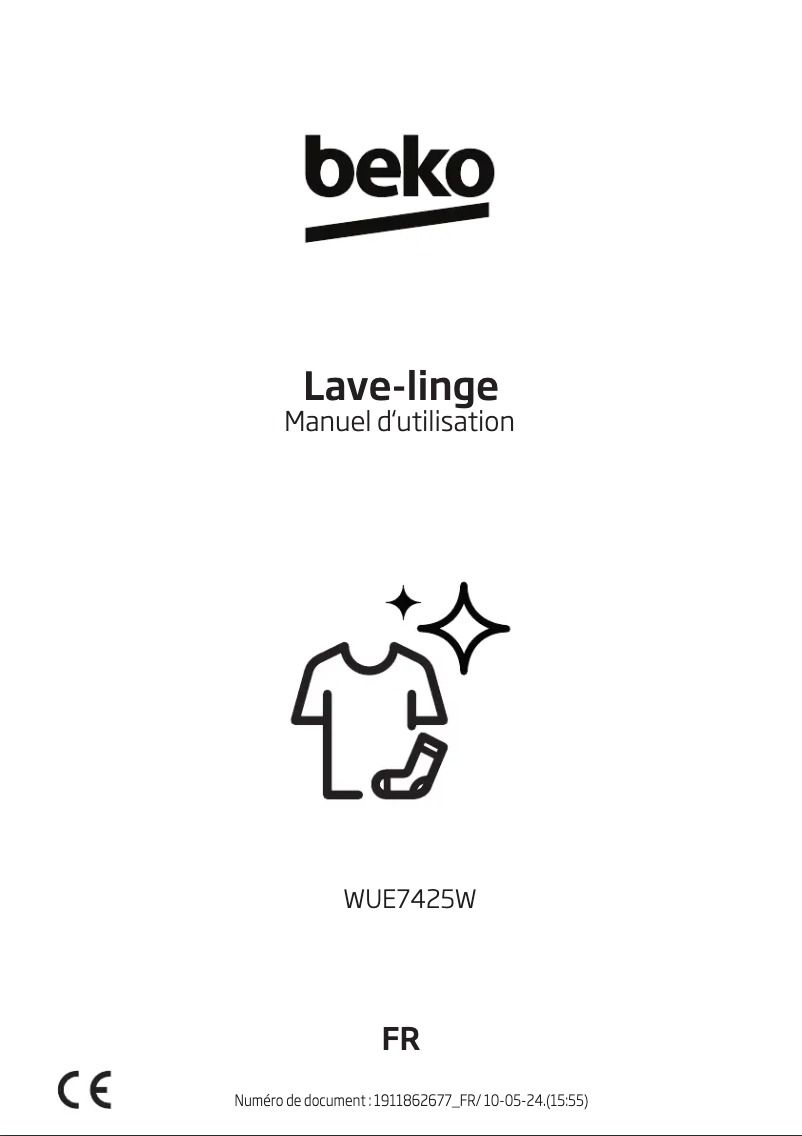 Image de la première page du manuel de l'appareil WUE7425W