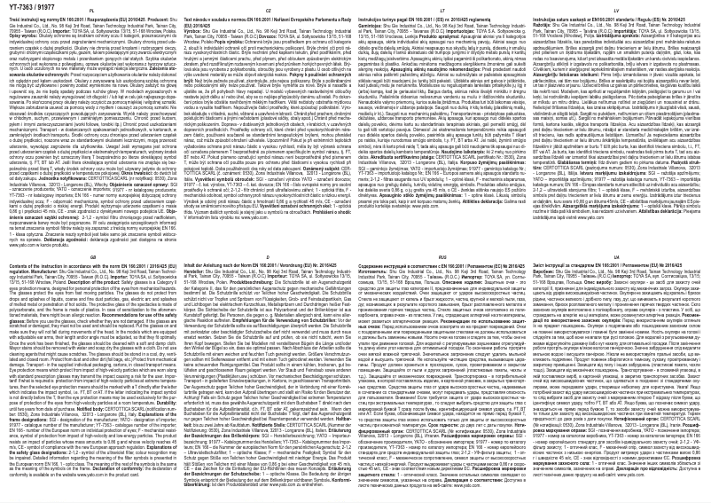 Imagen de la primera página del manual del dispositivo YT-7363