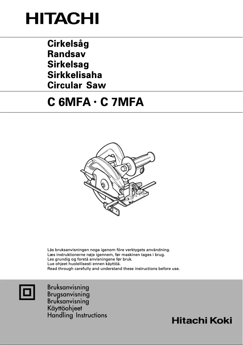 Image de la première page du manuel de l'appareil C 6MFA