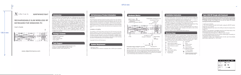 Image de la première page du manuel de l'appareil X9RFWWKEYBAT