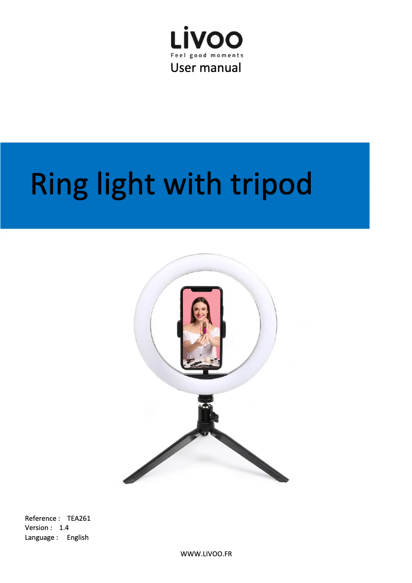 Page 1 de la notice Manuel utilisateur Livoo TEA261