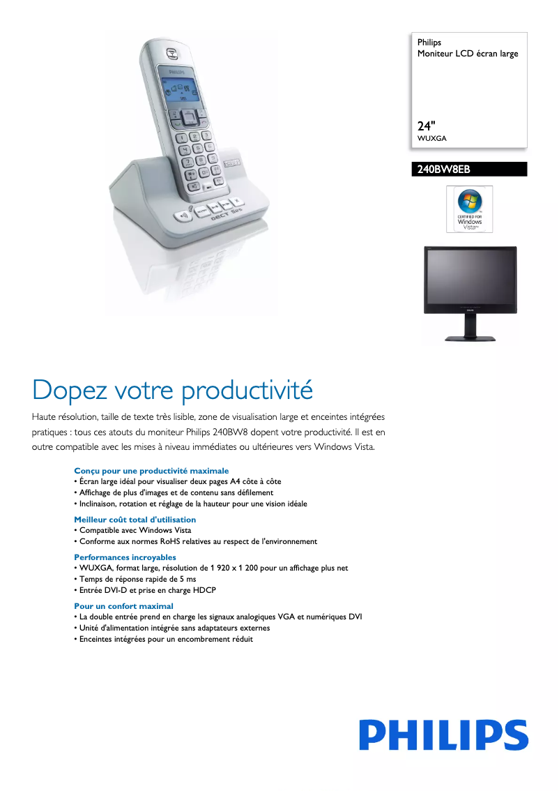 Imagen de la primera página del manual del dispositivo 240BW8EB