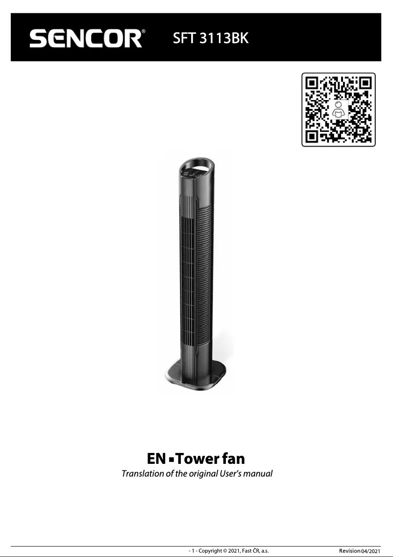 Image de la première page du manuel de l'appareil SFT 3113BK