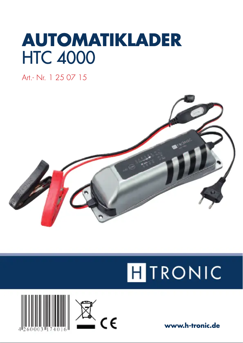 Page n°1 - Manuel utilisateur H-Tronic HTC 4000