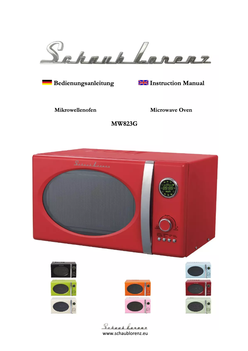 Page 1 de la notice Manuel utilisateur Schaub Lorenz MW823G SP