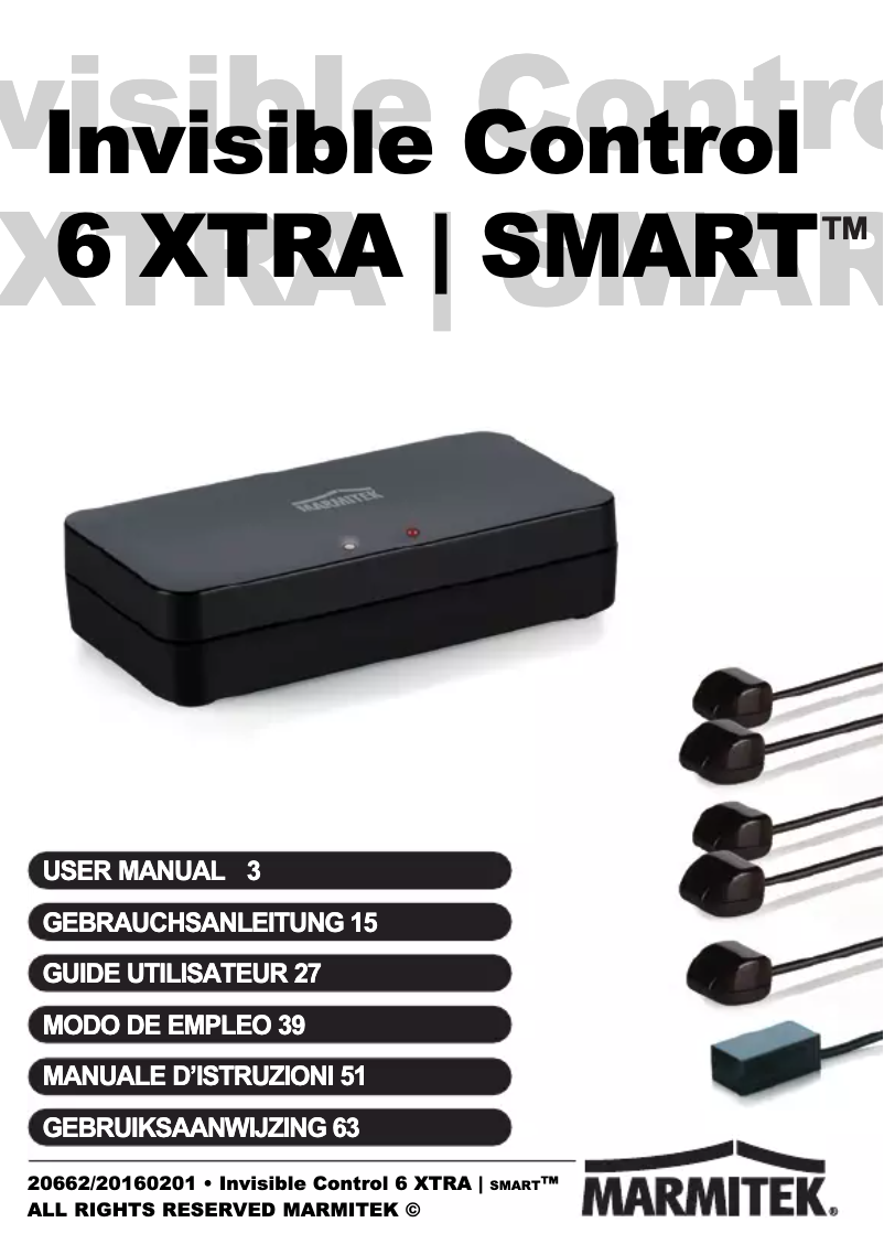 Page 1 de la notice Manuel utilisateur Marmitek Invisible Control 6 XTRA Smart