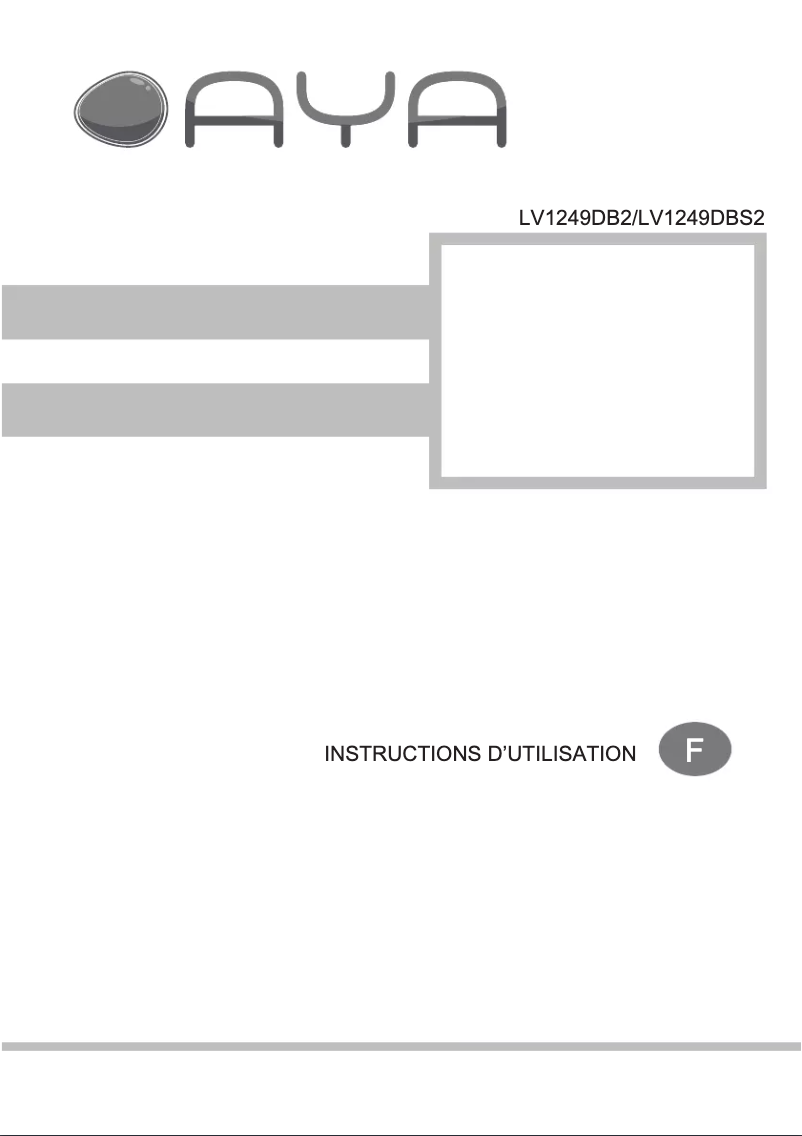 Page 1 de la notice Manuel utilisateur AYA LV1249DB2