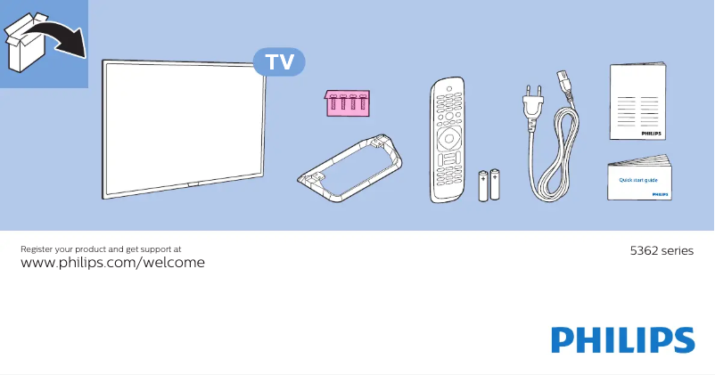 Imagen de la primera página del manual del dispositivo 5300 series 32PFT5362