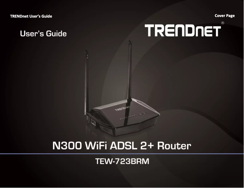 Page 1 de la notice Manuel utilisateur TRENDnet TEW-723BRM