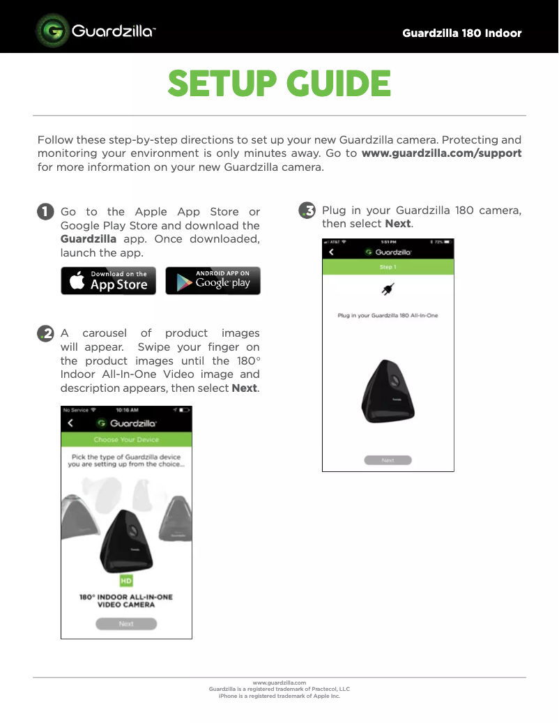 Page n°1 - Manuel utilisateur Guardzilla 180 Indoor