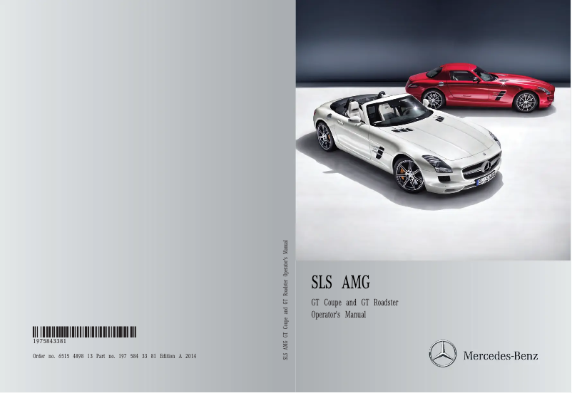 Page 1 de la notice Manuel utilisateur Mercedes-Benz SLS (2014)