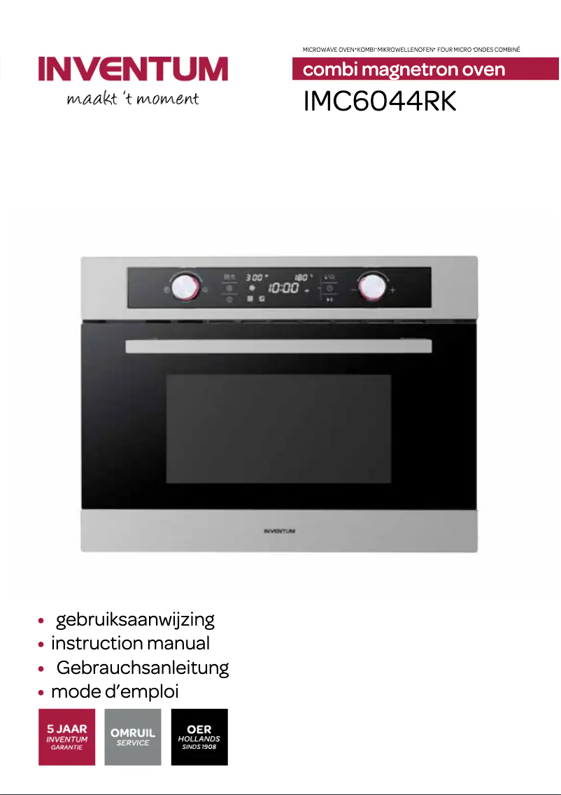Page n°1 - Manuel utilisateur Inventum IMC6044RK